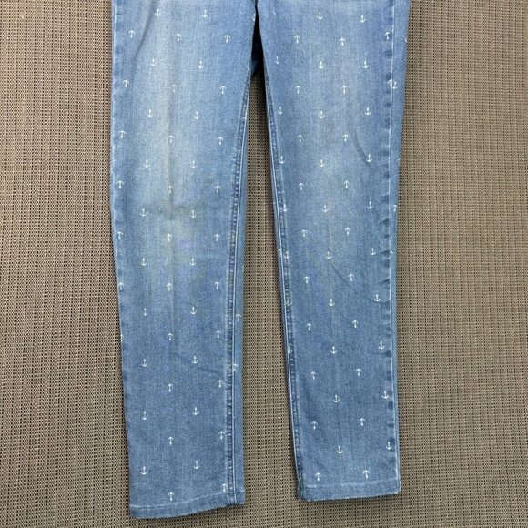 Talbots Simply Flattering Collection Ankle Jeans With Anchor Print - 2P - Picture 9 of 13